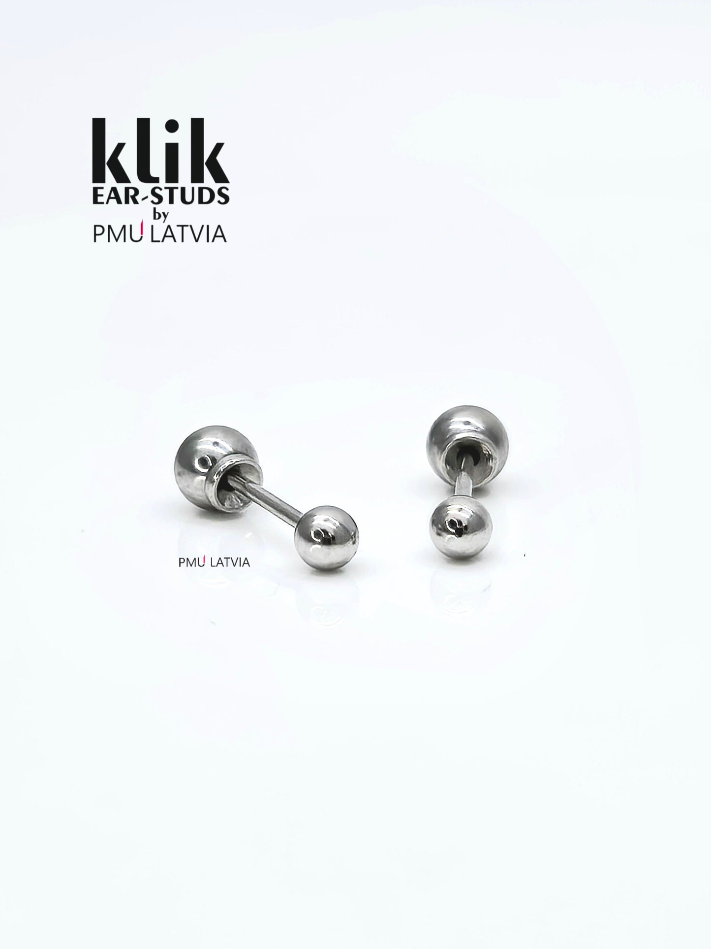 Ausu caurduršanas ierīce + Auskari: Silver Ball - Silver
